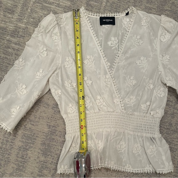 The Kooples 3/4 sleeve v-neck blouse. - Picture 10 of 12